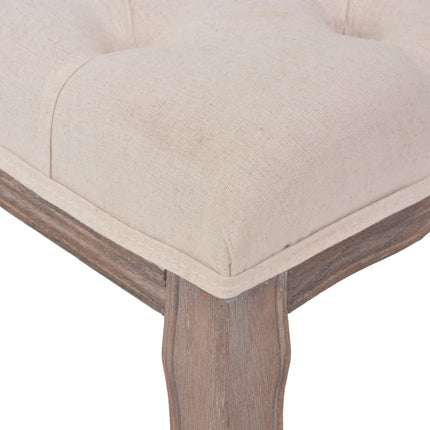 Banc Lin Bois Massif 110 X 38 X 48 Cm
