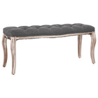 Banc Lin Bois Massif 110 X 38 X 48 Cm
