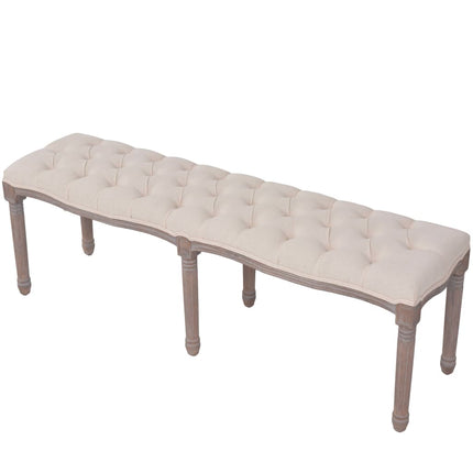 Banc Lin Bois Massif 150 X 40 X 48 Cm