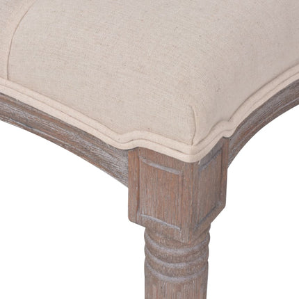 Banc Lin Bois Massif 150 X 40 X 48 Cm