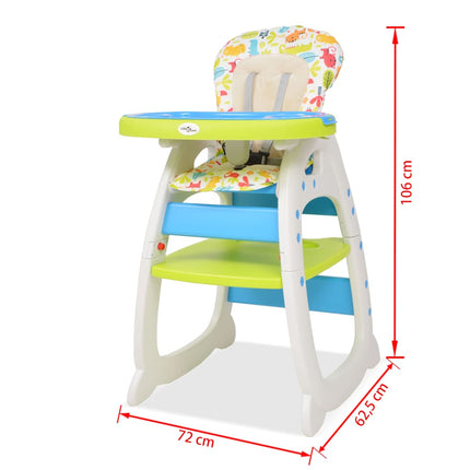 Chaise Haute Convertible 3-En-1 Avec Table