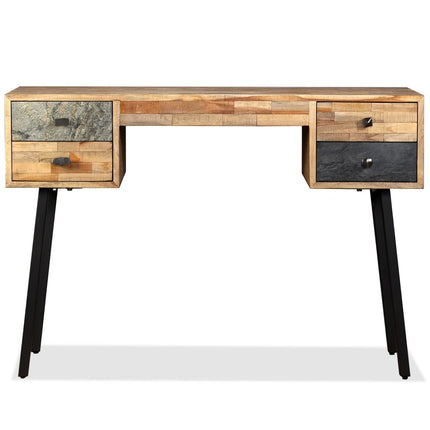Bureau Teck De Récupération Massif 110 X 50 X 76 Cm