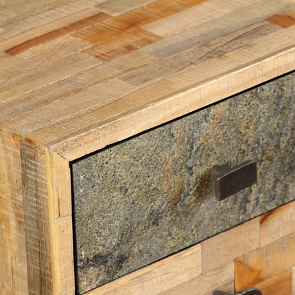 Bureau Teck De Récupération Massif 110 X 50 X 76 Cm