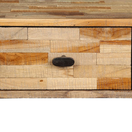 Table Console Teck Massif De Récupération 120 X 30 X 76 Cm