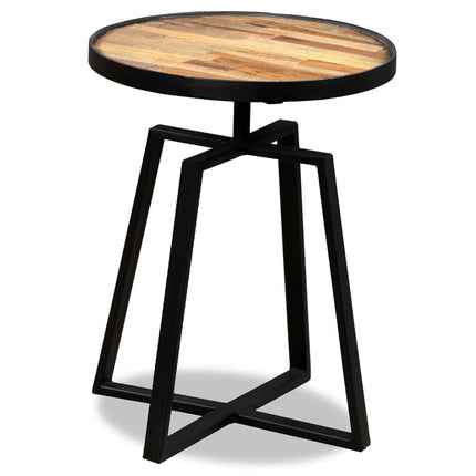 Table D'appoint Ronde Teck Massif De Récupération