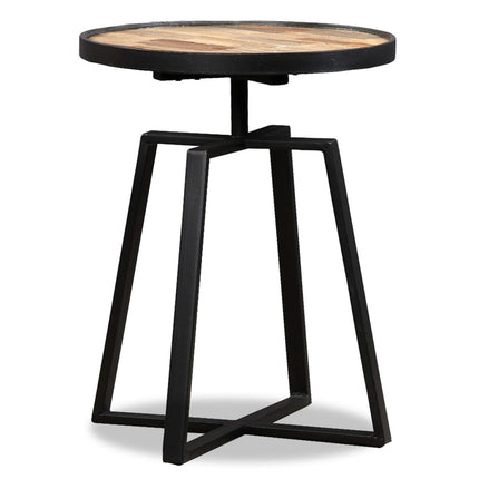 Table D'appoint Ronde Teck Massif De Récupération