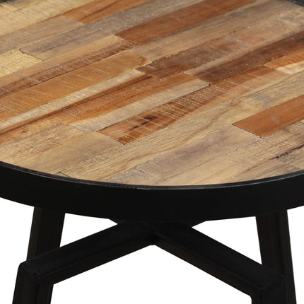 Table D'appoint Ronde Teck Massif De Récupération