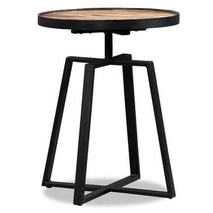 Table D'appoint Ronde Teck Massif De Récupération