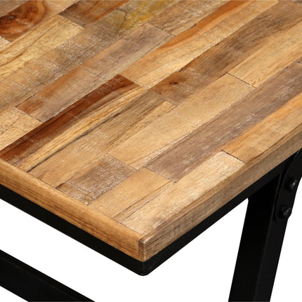 Banc Teck De Récupération Et Acier 110 X 35 X 45 Cm