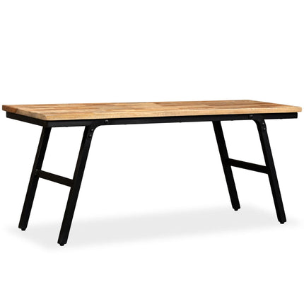 Banc Teck De Récupération Et Acier 110 X 35 X 45 Cm