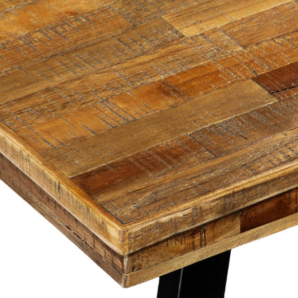 Table À Manger Teck Recyclé Et Acier 180X90X76 Cm