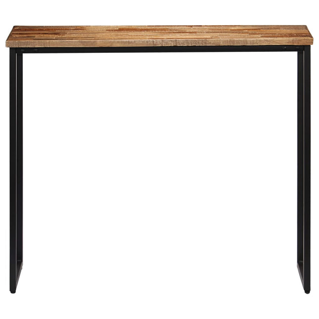 Table Console Teck Recyclé Massif 90 X 30 X 76 Cm