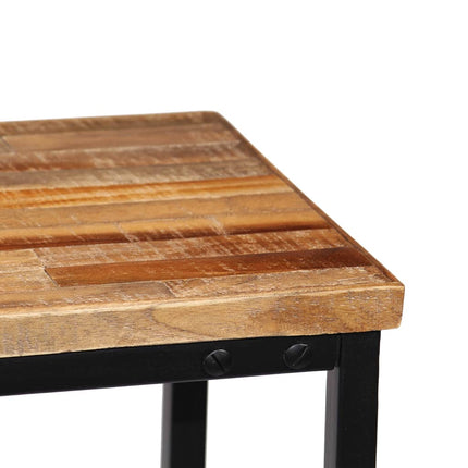 Table Console Teck Recyclé Massif 90 X 30 X 76 Cm