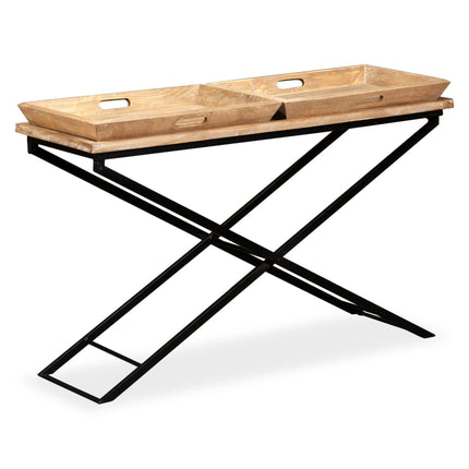 Table Console Bois De Manguier Massif