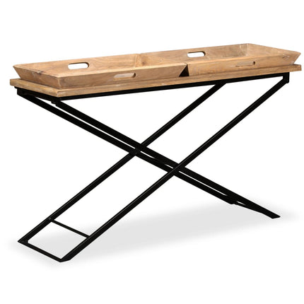 Table Console Bois De Manguier Massif