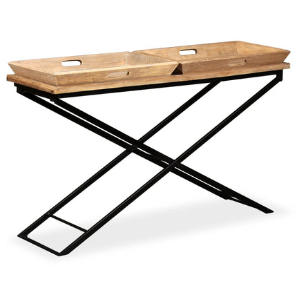 Table Console Bois De Manguier Massif