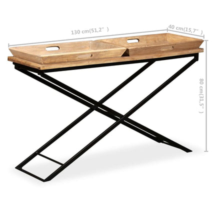 Table Console Bois De Manguier Massif