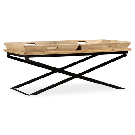 Table Console Bois De Manguier Massif