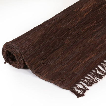 Tapis Chindi Cuir Tissé À La Main