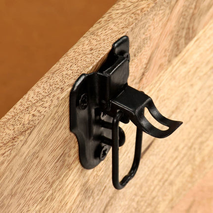 Banc De Rangement Cuir Véritable Bois De Manguier 80X44X44 Cm