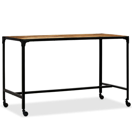 Table À Manger Bois De Manguier Et Acier 120X60X76 Cm