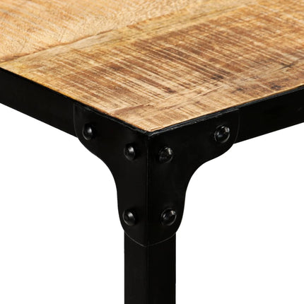 Table À Manger Bois De Manguier Et Acier 120X60X76 Cm