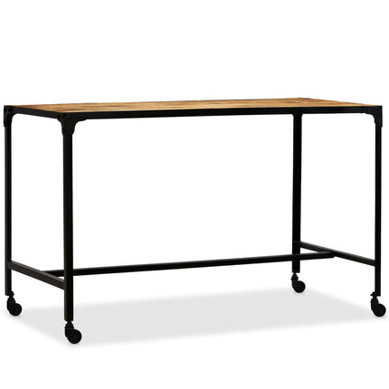 Table À Manger Bois De Manguier Et Acier 120X60X76 Cm
