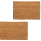 Paillasson 2 Pcs Fibre De Coco 17 Mm 50 X 80 Cm Naturel