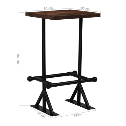 Table De Bar Bois De Récupération Massif Marron