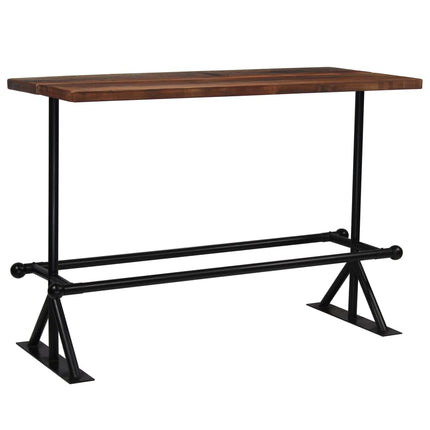 Table De Bar Bois De Récupération Massif Marron