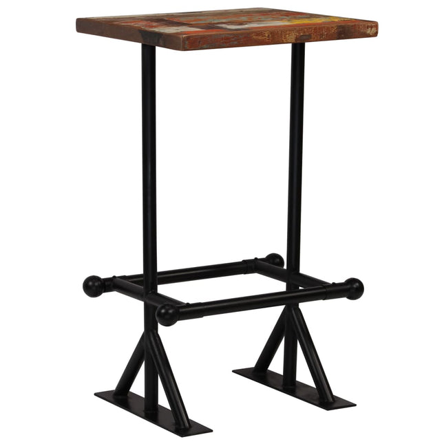 Table De Bar Bois Récupération Massif Multicolore