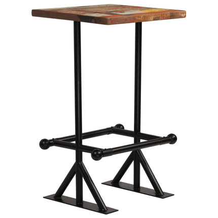 Table De Bar Bois Récupération Massif Multicolore