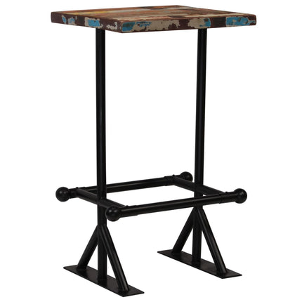 Table De Bar Bois Récupération Massif Multicolore
