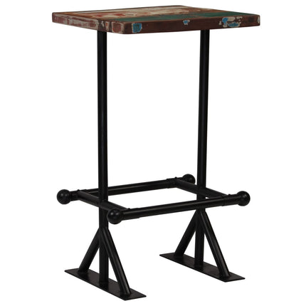 Table De Bar Bois Récupération Massif Multicolore