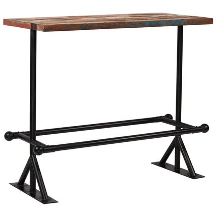 Table De Bar Bois Récupération Massif Multicolore