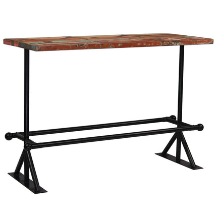 Table De Bar Bois Récupération Massif Multicolore