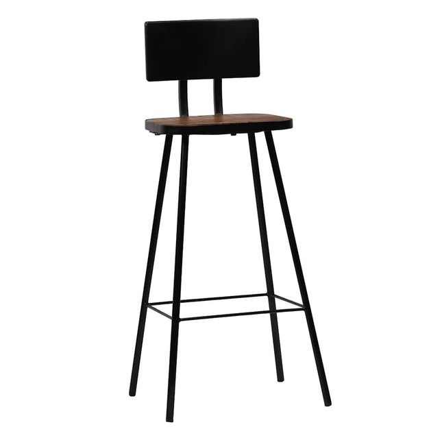 Tabourets De Bar Lot De 2 Bois Massif De Récupération