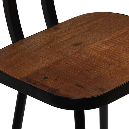Tabourets De Bar Lot De 2 Bois Massif De Récupération