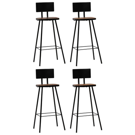 Tabourets De Bar Lot De 2 Bois Massif De Récupération