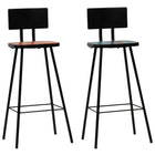 Tabourets De Bar Lot De 2 Bois Massif De Récupération