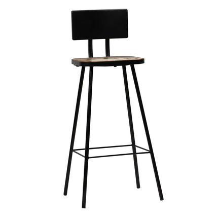 Tabourets De Bar Lot De 2 Bois Massif De Récupération