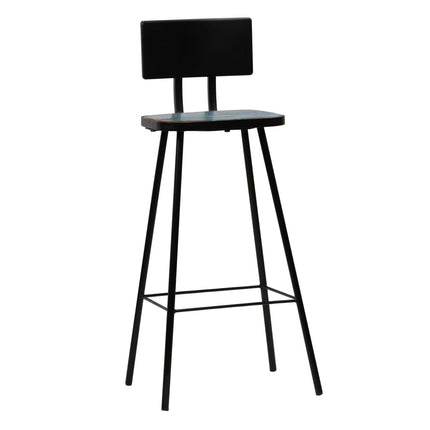 Tabourets De Bar Lot De 2 Bois Massif De Récupération