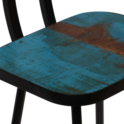 Tabourets De Bar Lot De 2 Bois Massif De Récupération