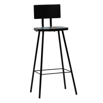 Tabourets De Bar Lot De 2 Bois Massif De Récupération