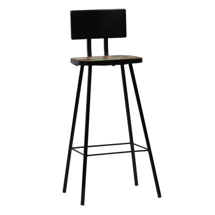Tabourets De Bar Lot De 2 Bois Massif De Récupération