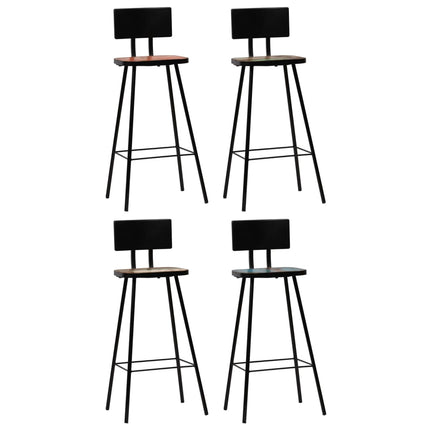 Tabourets De Bar Lot De 2 Bois Massif De Récupération
