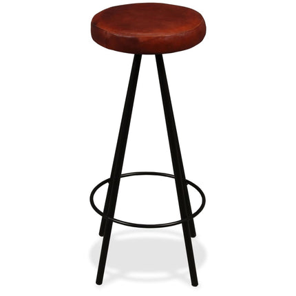 Tabourets De Bar Lot De 2 Cuir Véritable