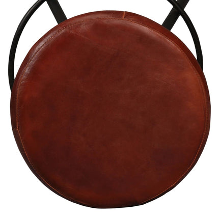 Tabourets De Bar Lot De 2 Cuir Véritable