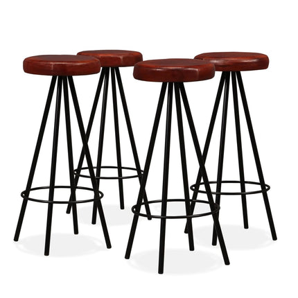 Tabourets De Bar Lot De 2 Cuir Véritable