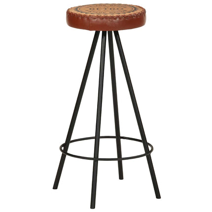 Tabourets De Bar Lot De 4 Cuir Véritable